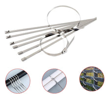 stainless steel cable tie used for solar industrial and home improvement multipurpose high strength self locking zip ties multi purpose tie portable rustproof 100pcs wide application zip tie set for building 100 pcs set 4 6x200mm