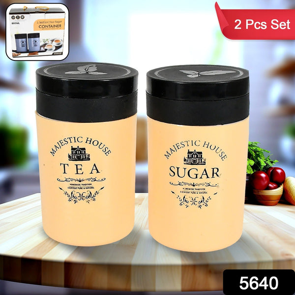 5639 accurate seal tea sugar coffee container 3 pcs plastic damru shaped tea coffee sugar canisters jar new airtight food seal containers for salt dry fruit grocery 2 section 3 pcs set 800 ml
