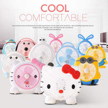 mini electric usb cartoon fan desk for children