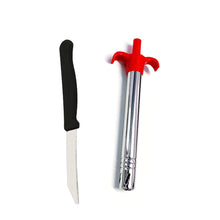 stainless steel electronic gas lighter knife