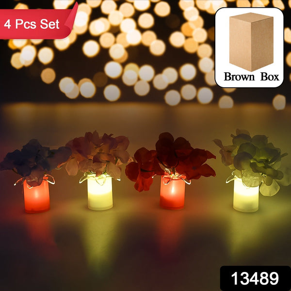 13489 led flower candle 4pc ktc72