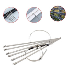 stainless steel cable tie used for solar industrial and home improvement multipurpose high strength self locking zip ties multi purpose tie portable rustproof 100pcs wide application zip tie set for building 100 pcs set 4 6x200mm