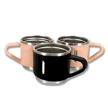 stainless steel vacuum coffee tea cup tea mug hot insulated double wall stainless steel coffee and milk cup with handle easy to carry coffee cup 3 pc