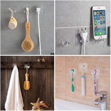 4861 transparent multi function wall storage hooks