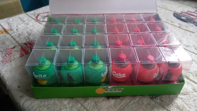 2 in 1 3d cold drink bottle shape rubber pencil sharpener and eraser set stationery for kids school boys girls birthday return gifts 24 pcs set 1 pc