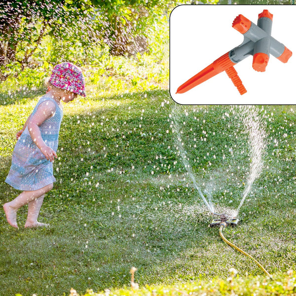 garden sprinkler 360 rotating adjustable round 4 arm lawn water sprinkler for watering garden plants pipe hose irrigation yard water sprayer 1