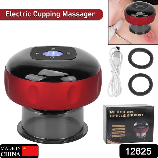 12625 electric intelligent breathing cupping massage instrument the smart cupping therapy sets massager for muscle and joint pain cellulite massage back pain relief for back shoulder leg 1 pc