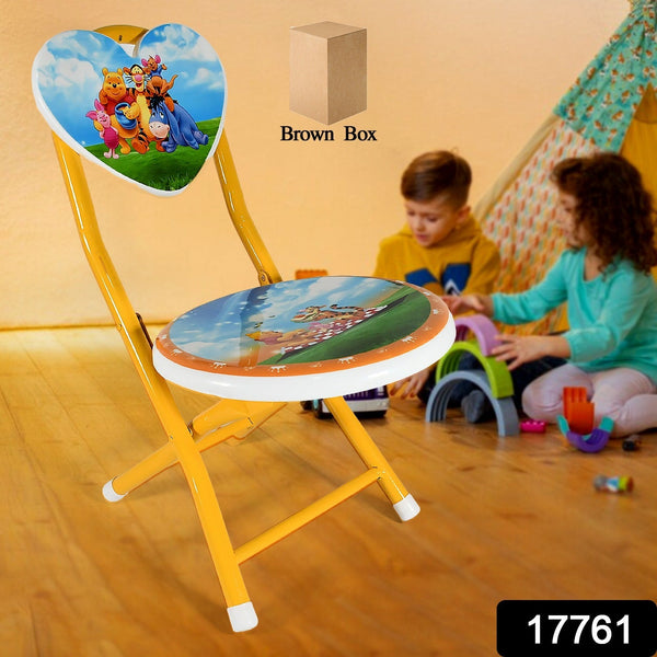17761 heart shape kids chair cartoon printed foldable kids children folding chair for playrooms schools daycares and home metal and fibre body picnic beach camping chair 1 pc
