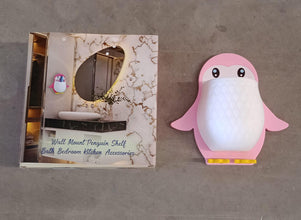 17688 penguin storage box adhesive remote case electric toothbrushes holder universal controller holder wall nightstand office plastic wall mount 1