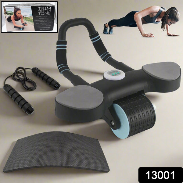 abdominal wheel roller set timer skipping rope