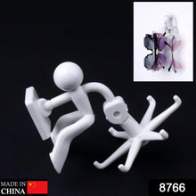 360 degree rotating figure 6 claw kitchen utensils holder hook organizerkitchen rack non punching and trace sticky hook for bathroom door wall white 1 pc 1