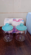 transparent kitchen plastic container jar set 2 pcs set 1100 ml approx