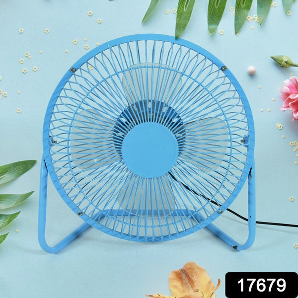 17531 usb table desk personal metal electronic fan compatible with computers laptops student dormitory suitable for office school use 1 pc