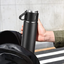 stainless steel vacuum flask set with 3 steel cups combo for coffee hot drink and cold water flask ideal gifting travel friendly latest flask bottle 500ml 1