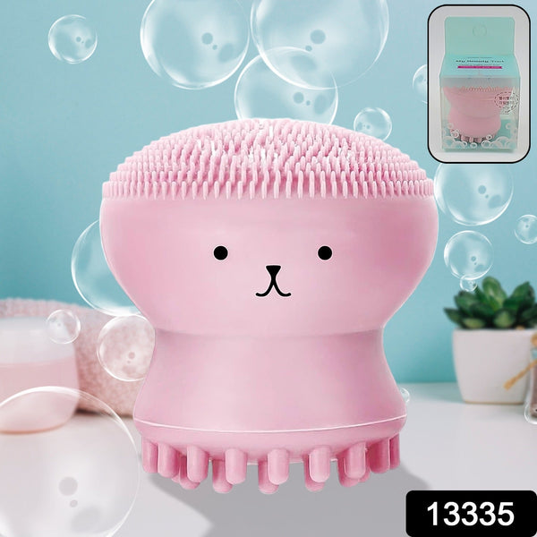 cute octopus shape silicone face scrubber massager 1 pc