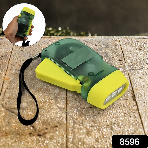 hand battery light 3 led hand crank flashlight