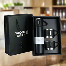 stainless steel vacuum flask set with 3 steel cups combo for coffee hot drink and cold water flask ideal gifting travel friendly latest flask bottle 500ml 1