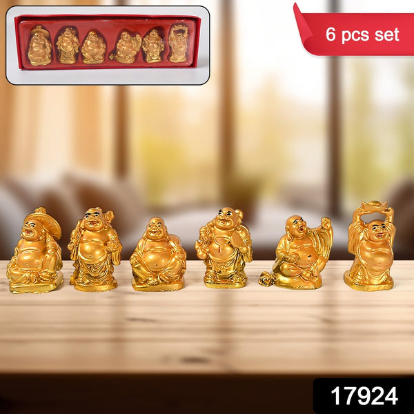 17924 golden laughing buddha 6pc