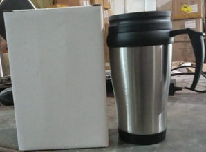 stainless steel vacuum glass insulated glass coffee cupswith lid handle 1 pc
