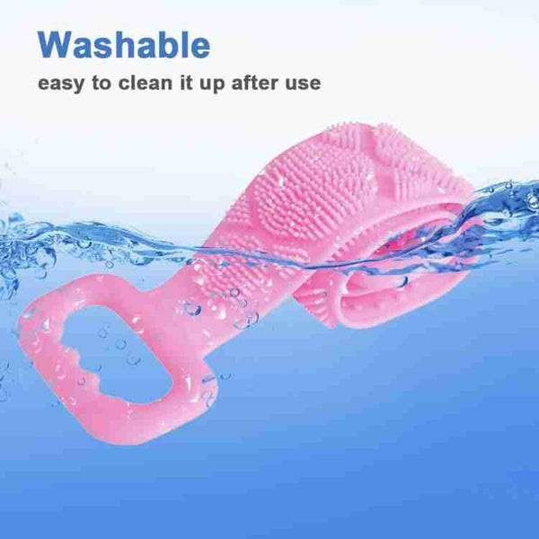 1302b low quality bath body brush towel eco friendly back scrubber shower brush silicone bath body brush towel body cleaning bathroom shower strap