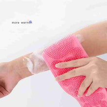 1302b low quality bath body brush towel eco friendly back scrubber shower brush silicone bath body brush towel body cleaning bathroom shower strap