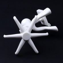 360 degree rotating figure 6 claw kitchen utensils holder hook organizerkitchen rack non punching and trace sticky hook for bathroom door wall white 1 pc 1