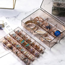 12829 2 layer acrylic jewelry storage box dustproof earring box storage box portable nail art storage case 24 grid small and 6 grid big case makeup vanity box 1 pc 30 compartment