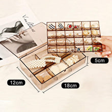12829 2 layer acrylic jewelry storage box dustproof earring box storage box portable nail art storage case 24 grid small and 6 grid big case makeup vanity box 1 pc 30 compartment