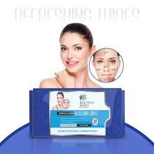 0983 refreshing wet wipes for face facial cleansing refreshing skin hydration soothing for skin ph balance alcohol free nourishing with fruit extract 25 wipes icenormal skin
