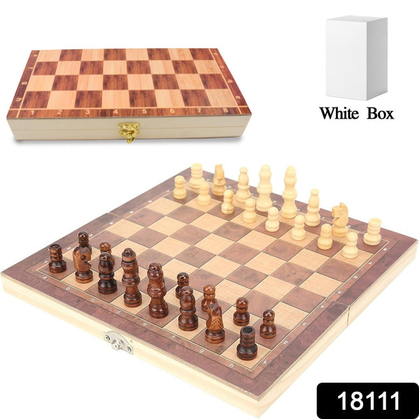 folding wooden chess board set 1pc