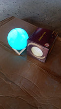 moon night lamp plastic stand blue