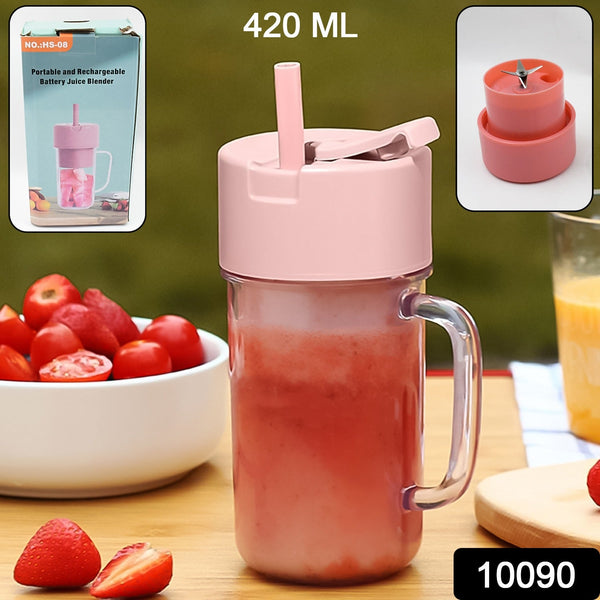 portable crusher juicer with handle and straw