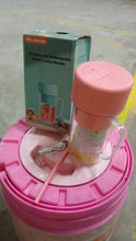 portable crusher juicer with handle and straw