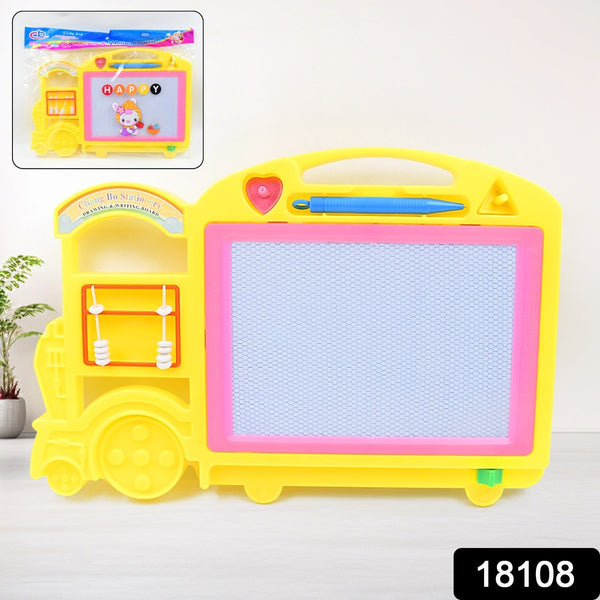bus shape drawing writing scale board kids