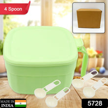 5728 multipurpose dry fruit set chocolate snacks storage box masala box for home and kitchen airtight dry fruit plastic storage container tray set with lid 4 compartment 4 spoon container for sweets chips cookies 1 pc