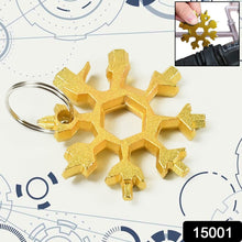 durable portable 18 in 1 snowflake multi tool snowflake bottle opener flat phillips screwdriver kit wrench