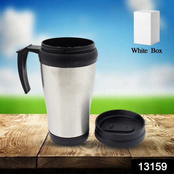 stainless steel vacuum glass insulated glass coffee cupswith lid handle 1 pc