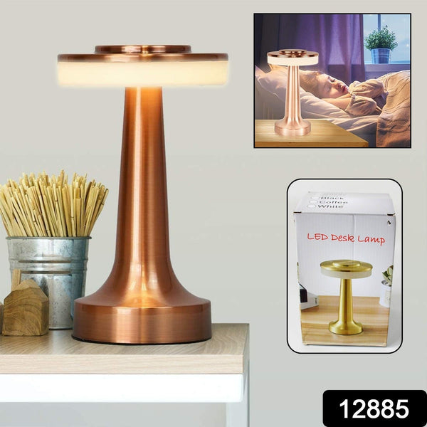 led lamp with touch control decorative desk lamp portable metal led table lamp usb rechargeable 3 color 3 levels brightness dimmable eye protection modern lamp for home decor party kids room bedroom 1 pc