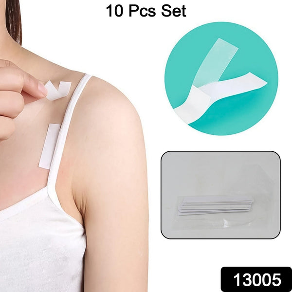 waterproof anti skid disposable double sided 10 adhesive transparent clear medical tape for lingerie 10 pcs set