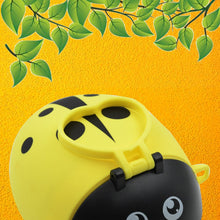 12566 cute plastic bug shape water bottle with adjustable shoulder strap 4 wheel straw portable drinking cup water bottle for kids water bottle return gift for kids water bottle with straw school kinds water bottle 1 pc