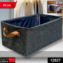 12627 foldable storage box withhandles cotton and linen storage bins and baskets organizer for nursery closet bedroom home 45 cm