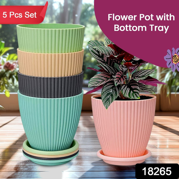 18265 flower pot with tray 5pc