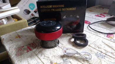 12625 electric intelligent breathing cupping massage instrument the smart cupping therapy sets massager for muscle and joint pain cellulite massage back pain relief for back shoulder leg 1 pc