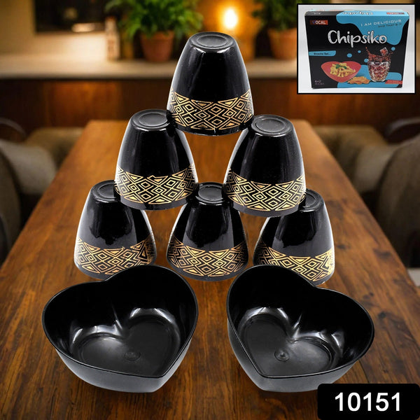 2 bowl amp 6 glass snake set 8 pc set