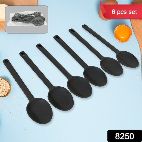 multipurpose silicone spoon silicone basting spoon non stick kitchen utensils household gadgets heat resistant non stick spoons kitchen cookware items for cooking and baking 6 pcs set 3