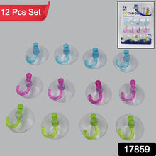 transparent rubber suction wall hook 12pc