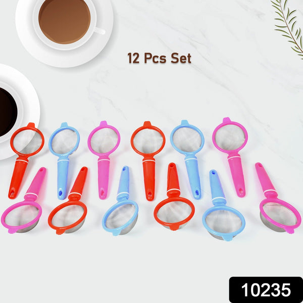 10235 plastic tea strainer 12pc set