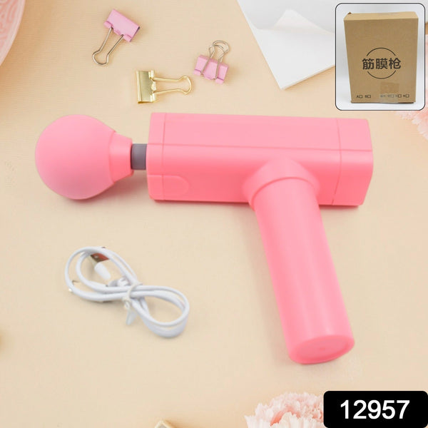 massage gun deep relax powerful muscle massager usb chargeable handheld muscle massager gun portable massage gun for muscle relief recovery 1 pc