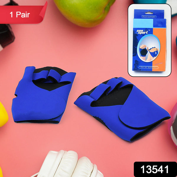 palm support gloves half finger gym exercise training gloves outdoor 1 pair with color box