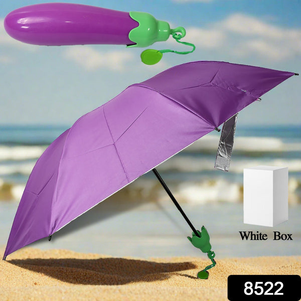 vegetable shaped folding umbrella plastic case creative fashion folding mini sun shade rain umbrella unique umbrella sun uv protection cute design 1 pc